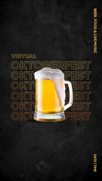 Virtual Oktoberfest Beer Mug Facebook Story Design
