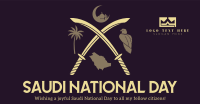 Saudi Day Symbols Facebook Ad Design