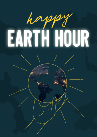 Happy Earth Hour Flyer Image Preview