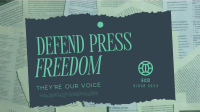 Defend Press Freedom Facebook Event Cover Design