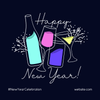 New Year Party Instagram Post Design