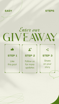 Elegant Giveaway Steps Facebook Story Design