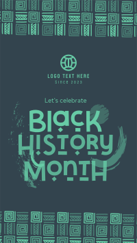 Tribal Black History Month TikTok Video Design