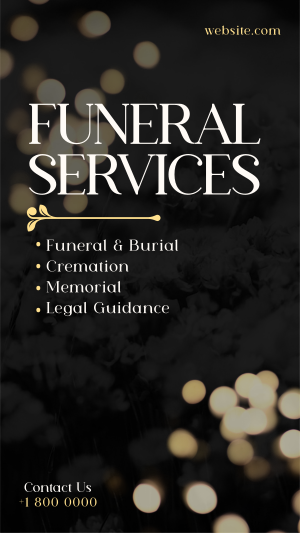 Elegant Funeral Facebook story Image Preview