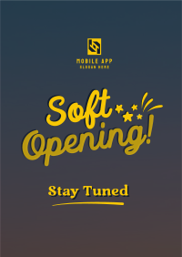 Soft Opening Launch Cute Poster Image Preview