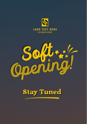 Soft Opening Launch Cute Poster Image Preview