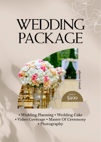 Wedding Flower Bouquet Poster Design
