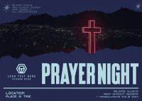 Modern Prayer Night Postcard Design