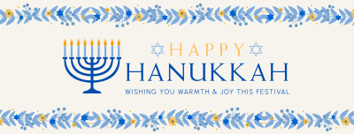 Floral Hanukkah Facebook cover Image Preview