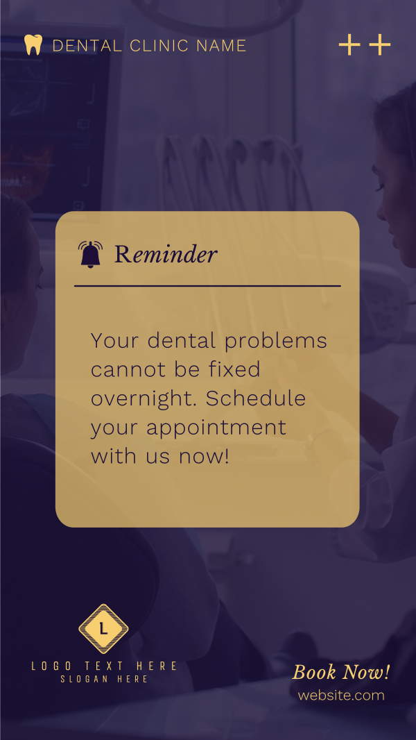 Dental Appointment Reminder Facebook Story Design