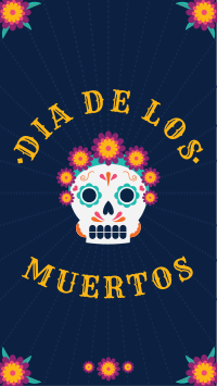 Blooming Floral Day of the Dead Instagram story Image Preview