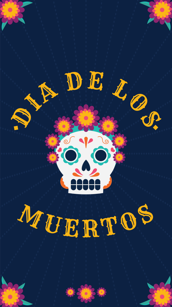 Blooming Floral Day of the Dead Instagram Story Design