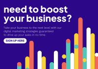 Boost Your Business Postcard Image Preview