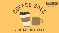 Coffee Sale Facebook Event Cover Design