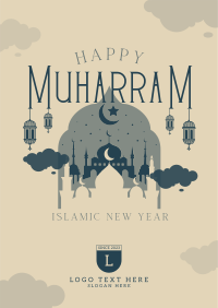 Peaceful and Happy Muharram Poster Image Preview
