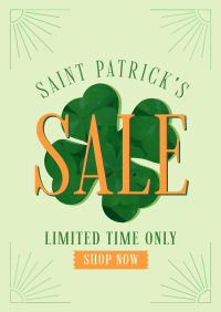 St. Patrick's Sale Clover Poster Design