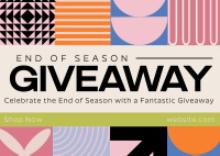 Geometric Conservative Season End Giveaway Postcard Design