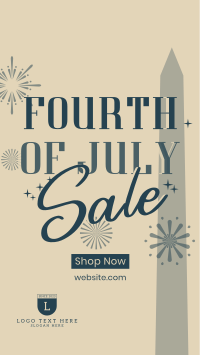 4th of July Text Sale Facebook story Image Preview
