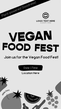 Blocky Vegan Food Fest Instagram story Image Preview