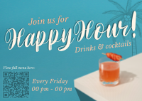 Classy Happy Hour Postcard Image Preview