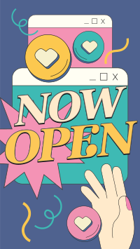 Retro Now Open Instagram story Image Preview