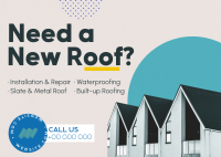 Building Roof Services Postcard Image Preview