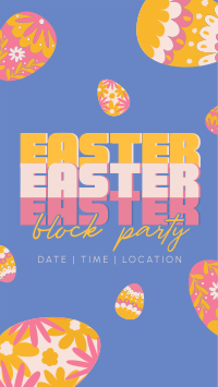 Easter Party Eggs Instagram Story Design