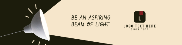 Beam of Light Aspiring Quote LinkedIn Banner Design Image Preview