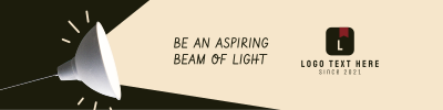 Beam of Light Aspiring Quote LinkedIn banner Image Preview