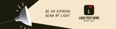 Beam of Light Aspiring Quote LinkedIn banner