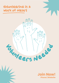 Volunteer Hands Poster Design