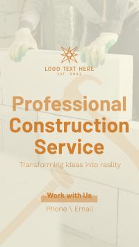 Construction Specialist Instagram Reel Design