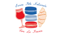 French Food Illustration Facebook Event Cover Design