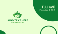 Green Eco Leaves Camera Business Card Preview