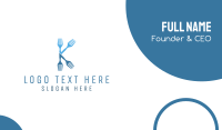 Blue Fork K Business Card Image Preview