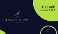 Digital Number 4 Business Card Preview