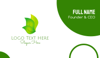 Green Triple Leaf Business Card Image Preview