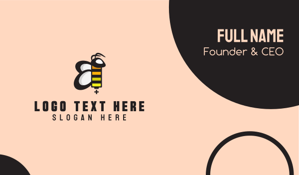 Bee Battery Business Card Design Image Preview