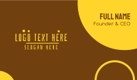 Yellow Prehistoric Text Business Card Image Preview