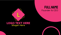 Playful Bright Modern Letter Business Card Image Preview