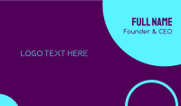 Blue & Purple Neon Text Business Card Design