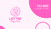 Pink Wellness Beautiful Woman Business Card Image Preview