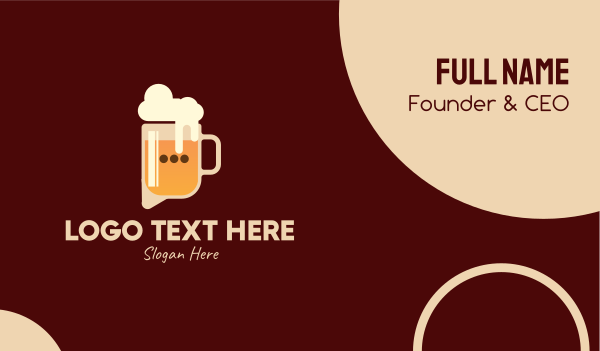 Beer Talk Bar  Business Card Design Image Preview