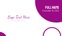 Casual Purple Handwriting Business Card Preview
