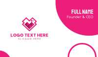 Pink Pyramid Icon Business Card Preview