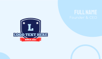 Varsity Shield Lettermark Business Card Image Preview