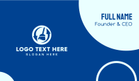 Blue Recycle Cleaning Broom Business Card Preview
