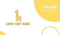 Cute Yellow Giraffe Business Card Image Preview