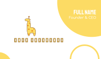 Cute Yellow Giraffe Business Card Image Preview