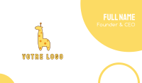 Cute Yellow Giraffe Business Card Image Preview